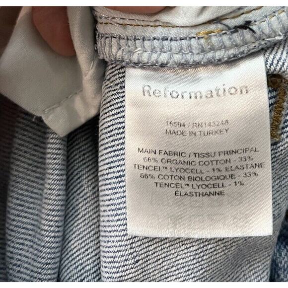 Reformation‎ Light Wash Montego Destroyed Women's Jeans Size 24 - Picture 5 of 6
